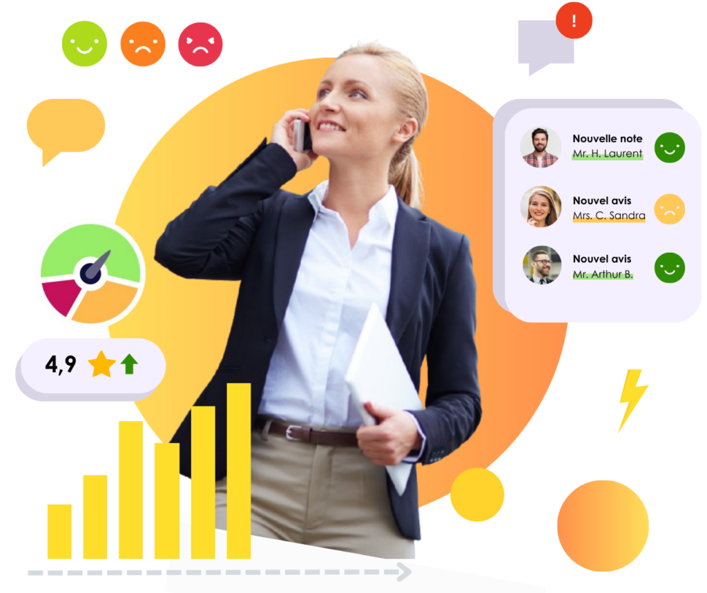 Header pour la page "satisfaction et performance" du site PRAXIS
