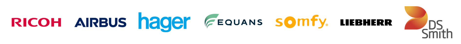 Bannière montrant des clients B2B de Praxis suite 1